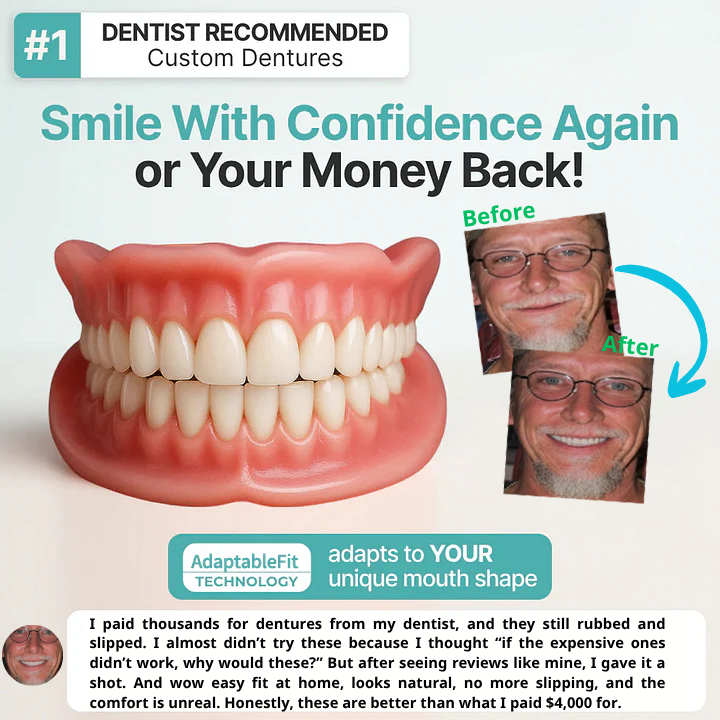 ✨New Year promotion: 70% discount 🎁 🦷 Acezozla™ Custom-Fit Fully Functional Dentures for a More Confident Smile!